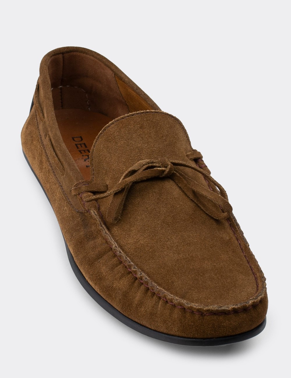 Tan Suede Leather Driving Shoes - 01647MTBAC05