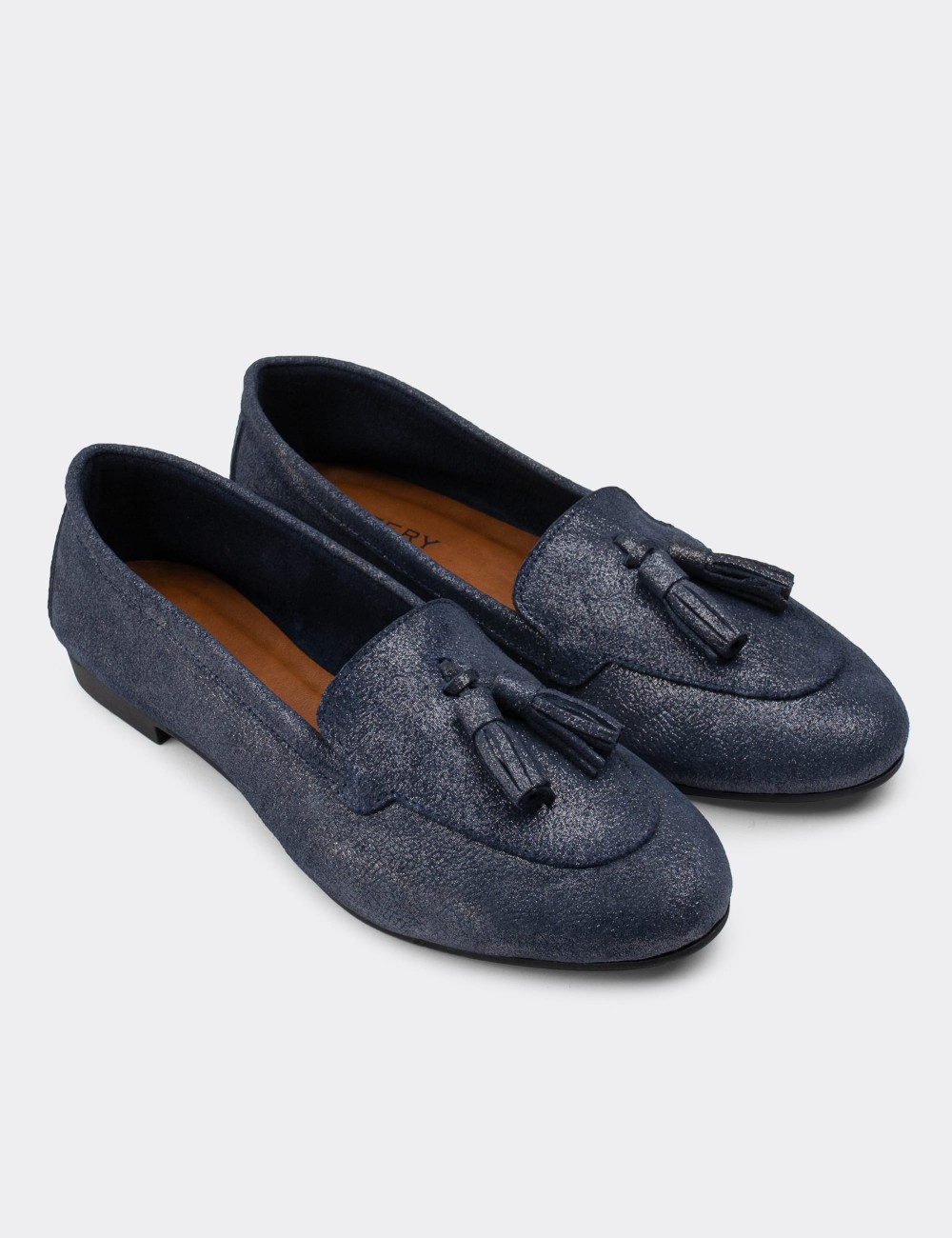 Blue Suede Leather Loafers - E3209ZMVIC06