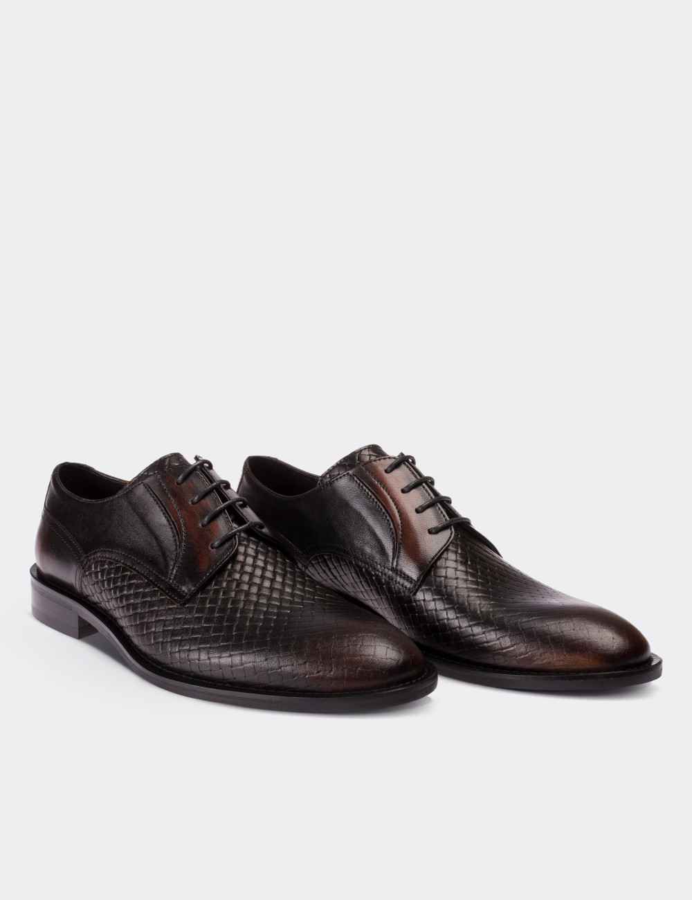 Brown  Leather Classic Shoes - 01294MKHVN01