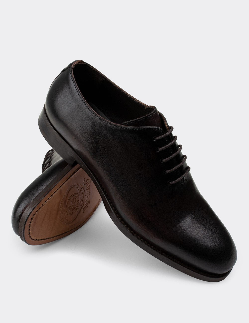 Brown  Leather Classic Shoes - 01830MKHVK01