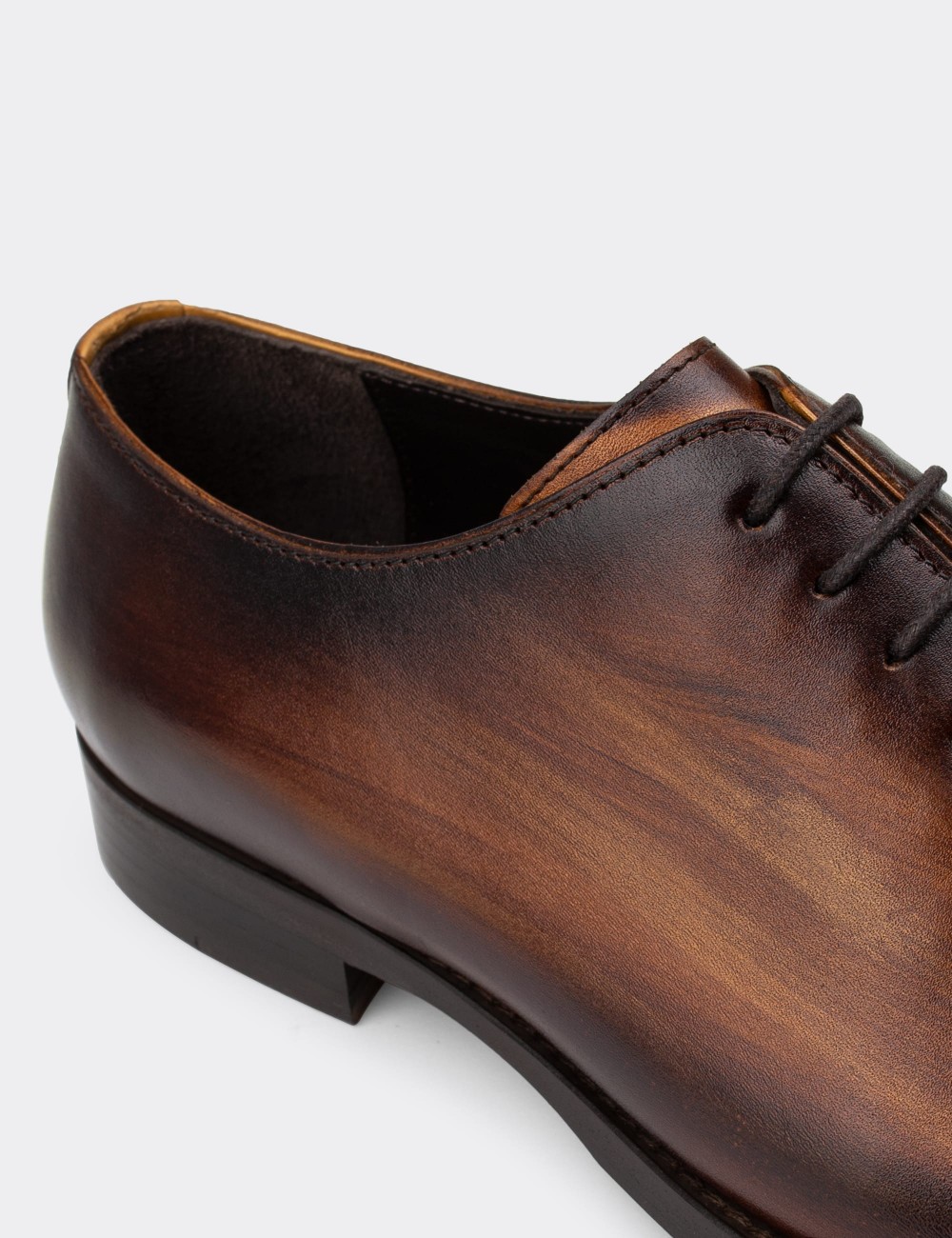 Tan  Leather Classic Shoes - 01830MSRIK01