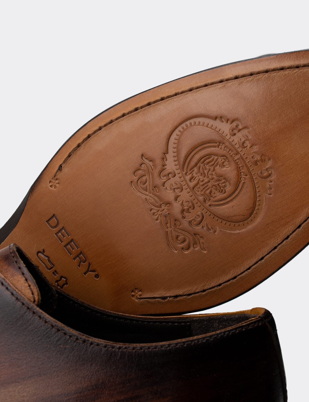 Tan  Leather Classic Shoes - 01830MSRIK01