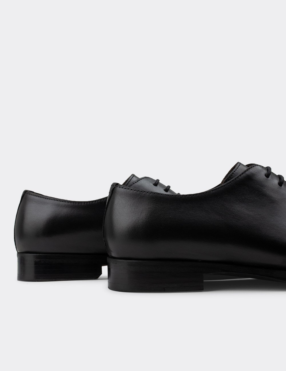 Black  Leather Classic Shoes - 01830MSYHK01