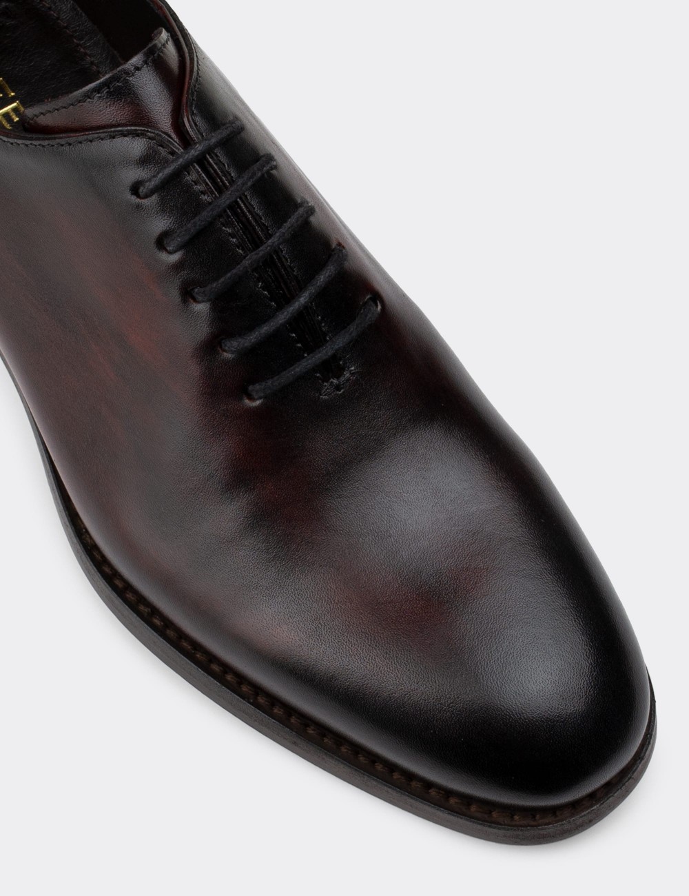 Burgundy  Leather Classic Shoes - 01830MBRDK01