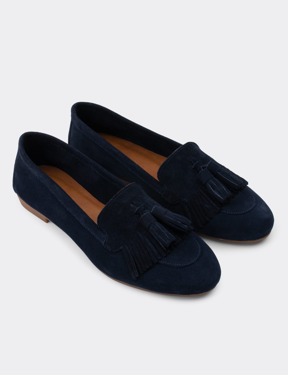 Navy Suede Leather Loafers - E3203ZLCVC02