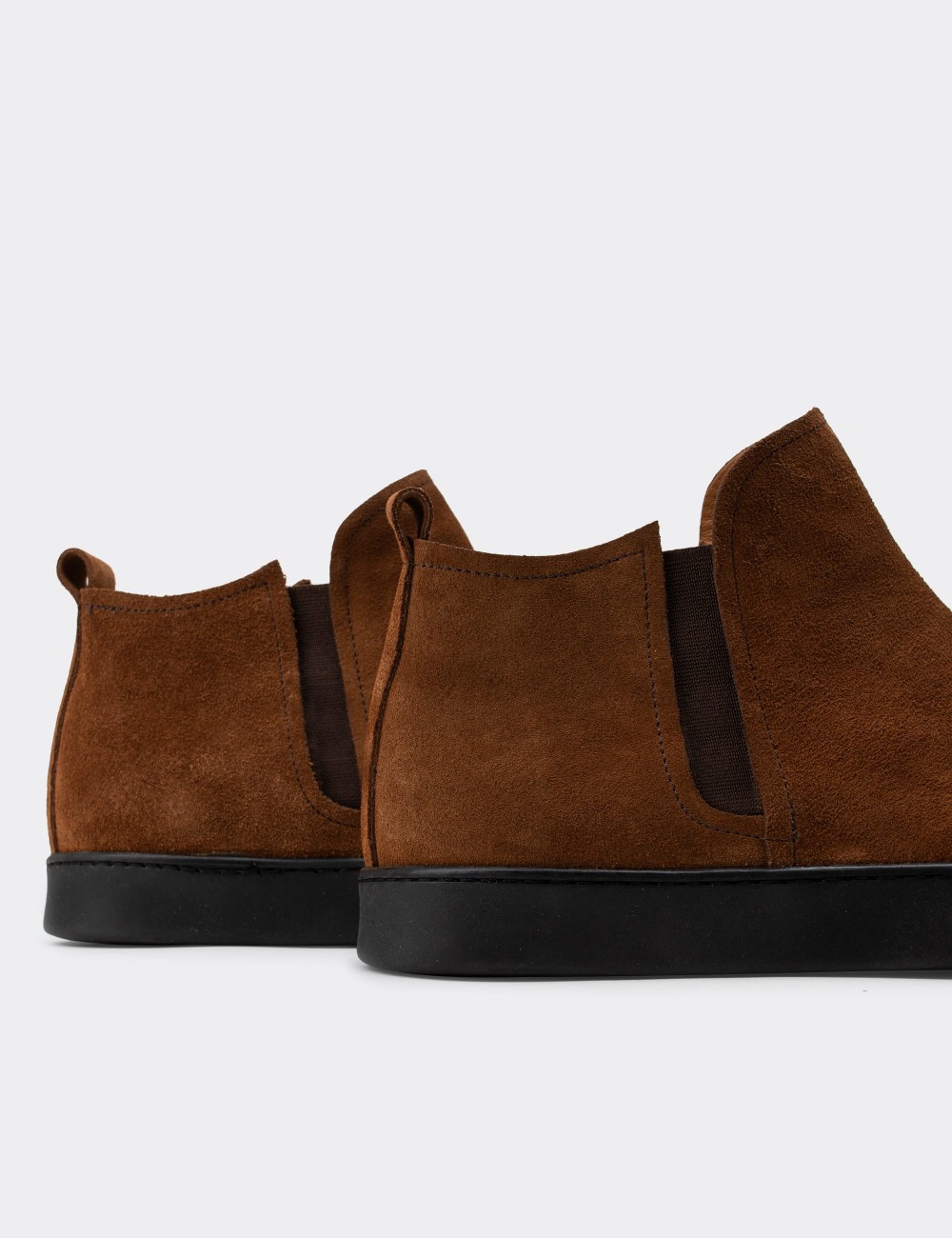 Brown Suede Leather Sneakers - 01864MTRNC01