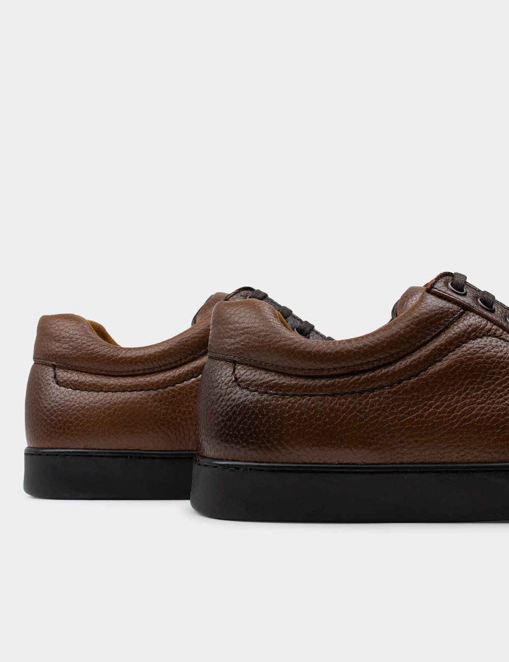 Tan  Leather Sneakers - 01876MTBAC01