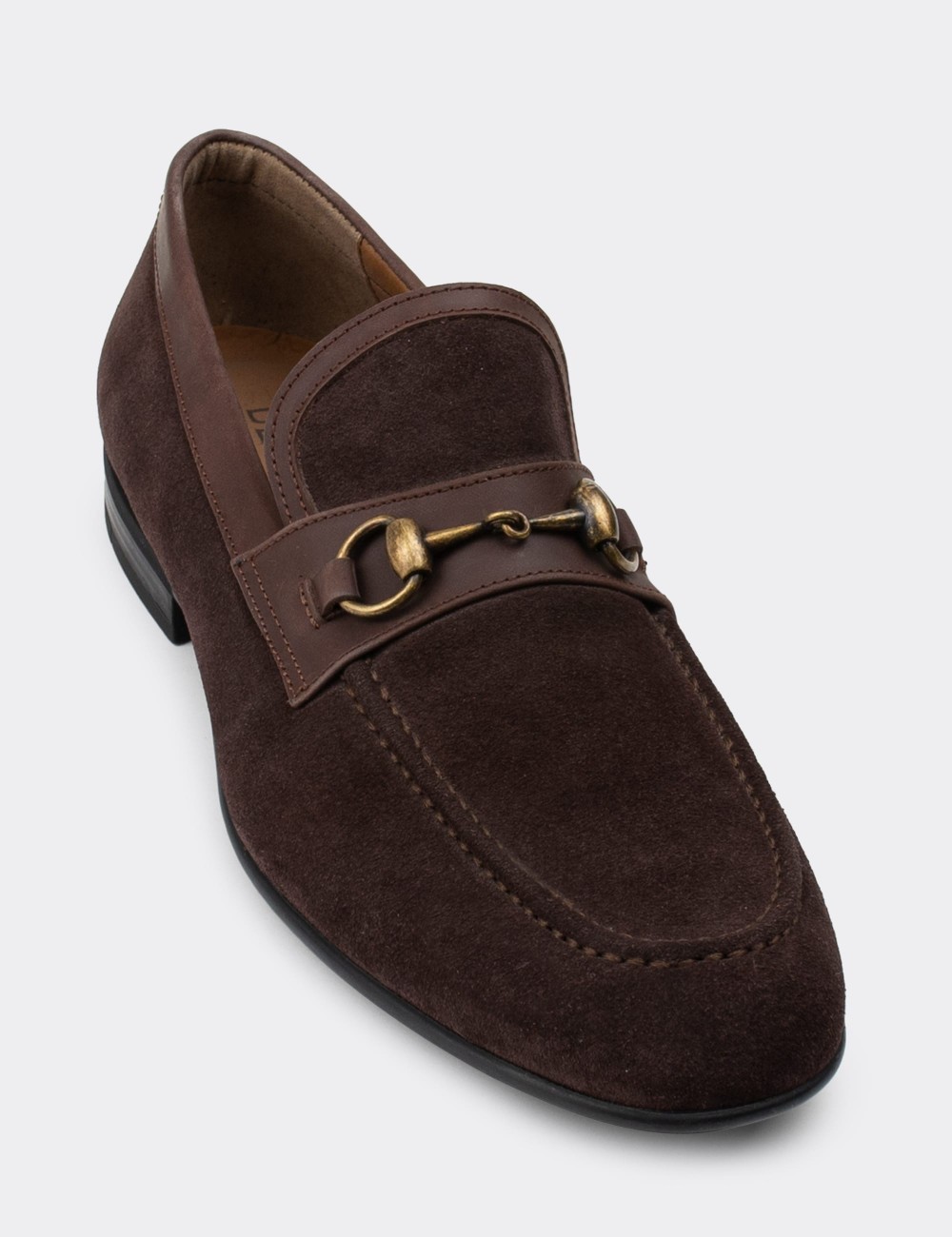 Brown Suede Leather Loafers - 01712MKHVC03
