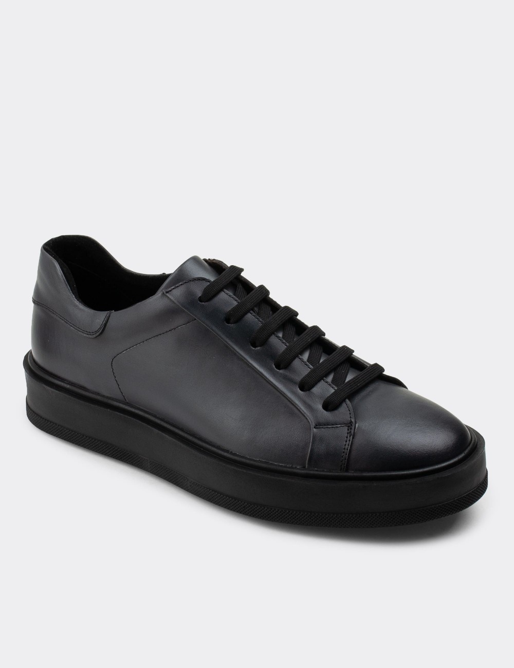 Gray  Leather Sneakers - 01829MGRIP01