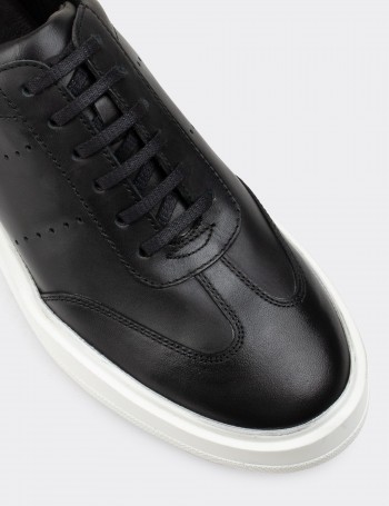 LP TENNIS WALK SNEAKERS BLACK CALFSKIN