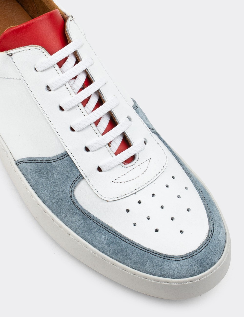 White  Leather Sneakers - 01860MBYZC01