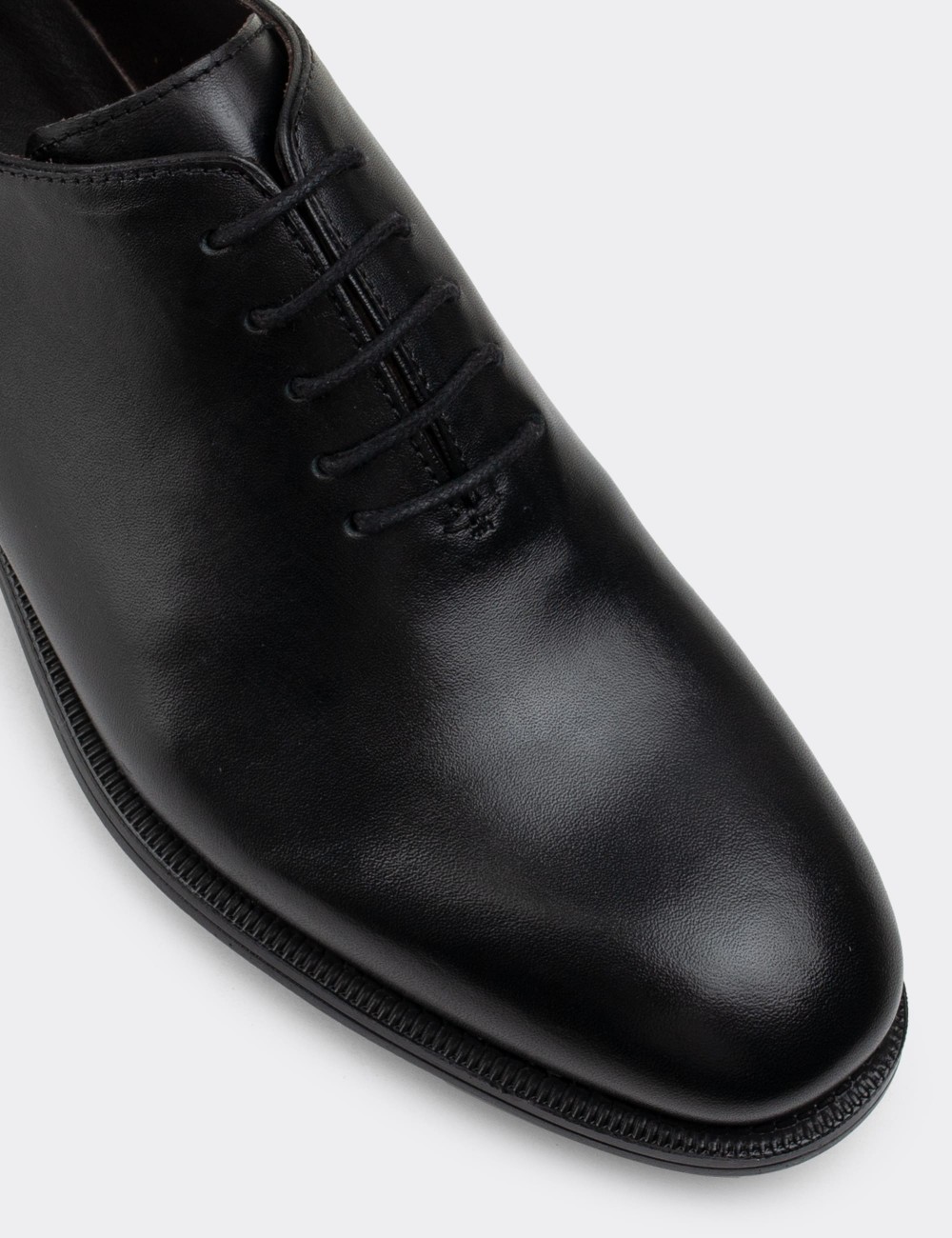 Black  Leather Classic Shoes - 01830MSYHC02