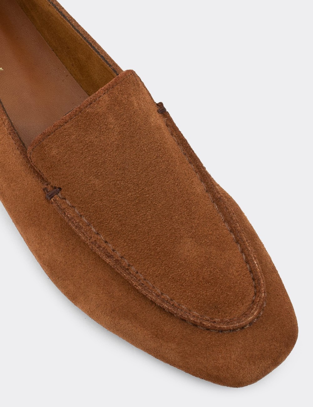 Tan Suede Leather Loafers - 01990ZTBAC01