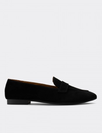 Black Suede Calfskin Loafers