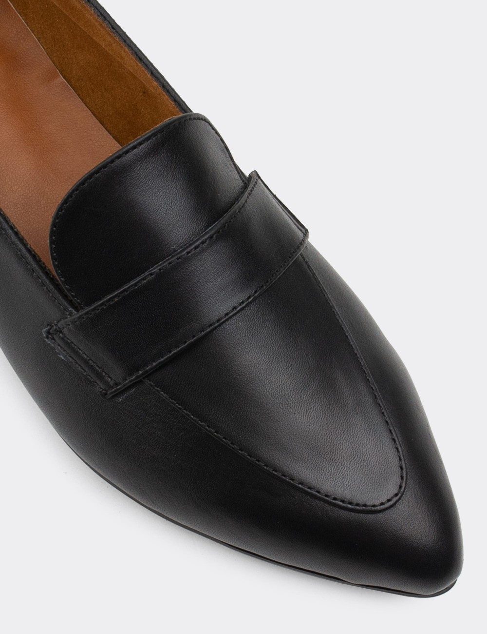 Black  Leather Loafers - 01897ZSYHC02