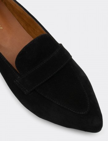 Black Suede Calfskin Loafers