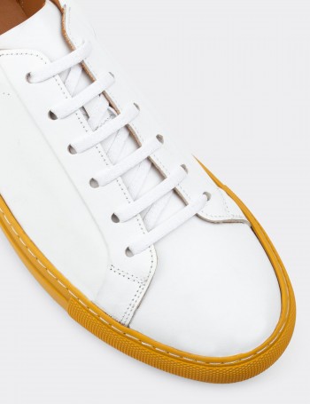 White Calfskin Leather Sneakers