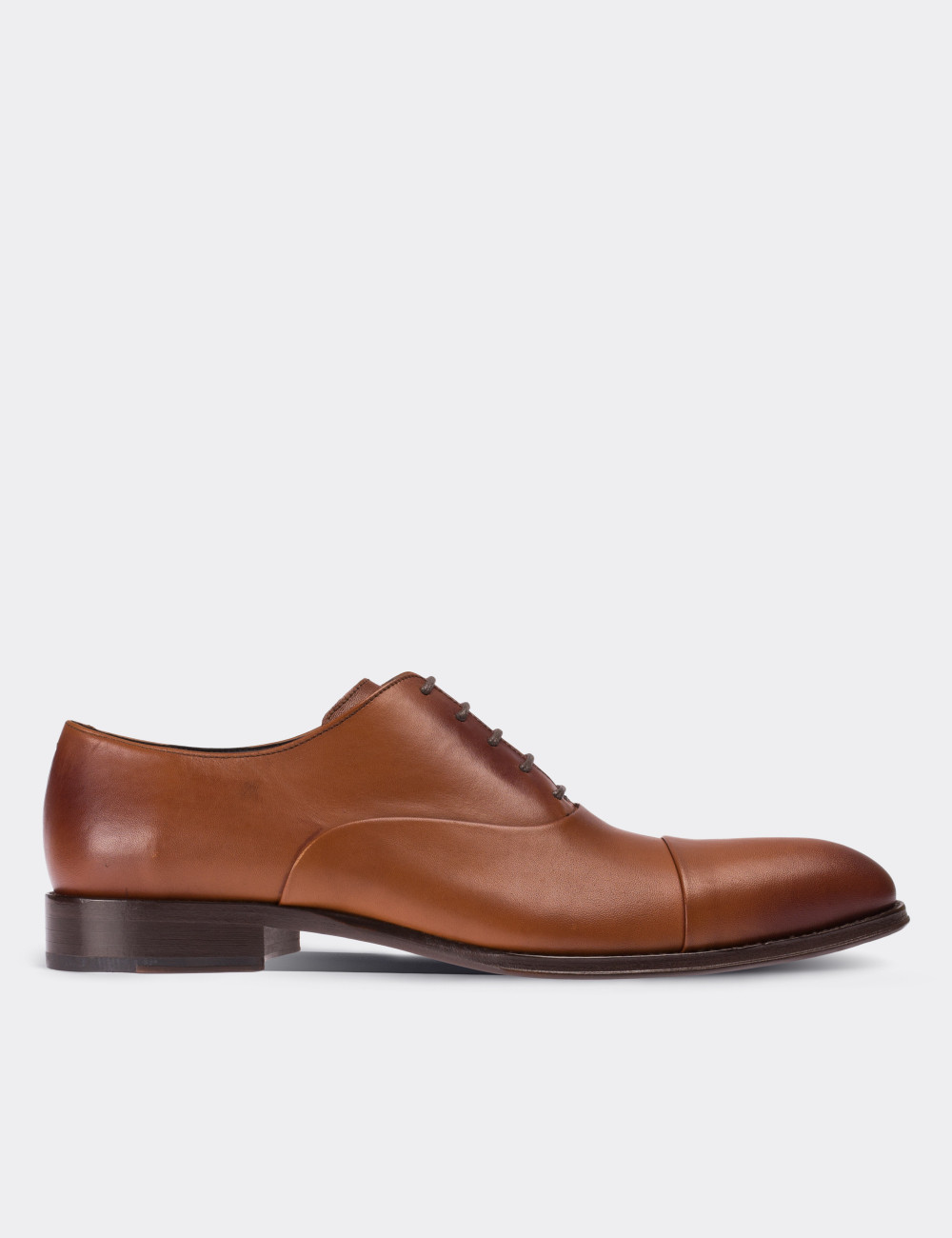 Tan  Leather Classic Shoes - 01026MTBAK02