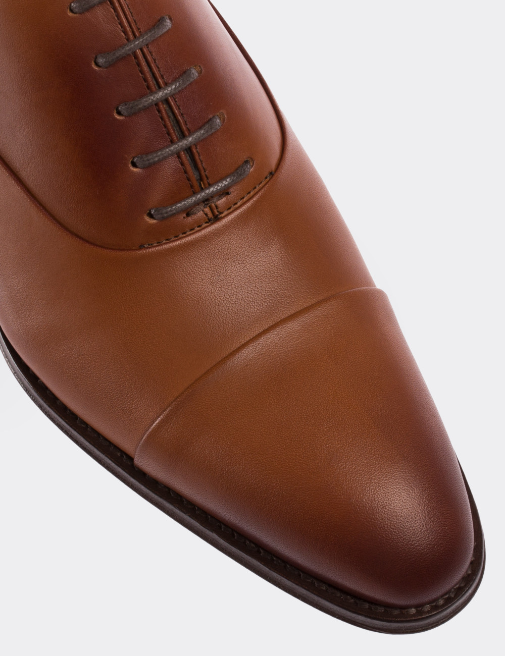 Tan  Leather Classic Shoes - 01026MTBAK02