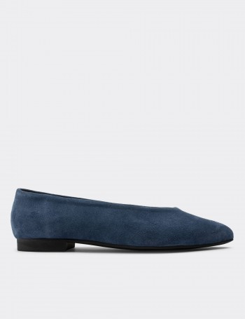 Blue Suede Leather Loafers - 01896ZMVIC01