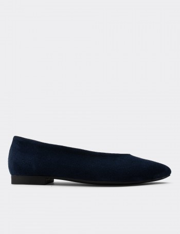 Navy Suede Leather Loafers - 01896ZLCVC01