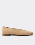 Beige Suede Leather Loafers