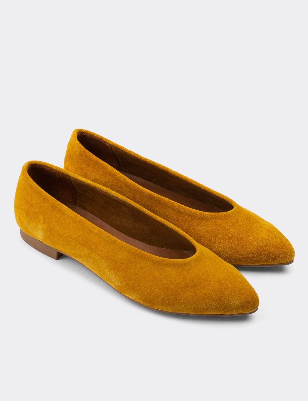 Yellow Suede Leather Loafers - 01896ZSRIC01