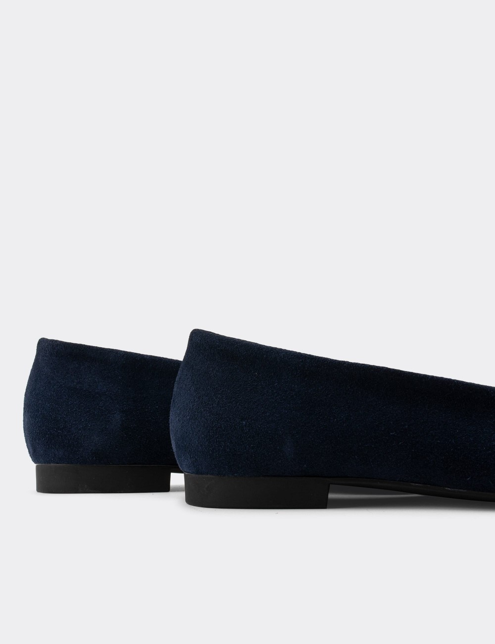 Navy Suede Leather Loafers - 01896ZLCVC01