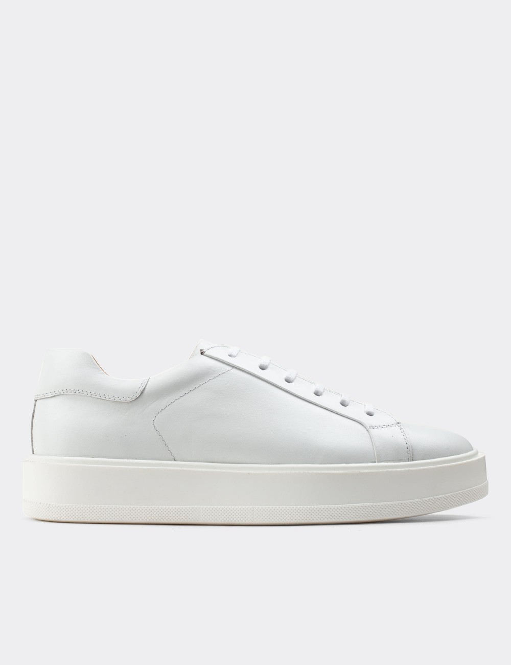 White  Leather Sneakers - 01829MBYZP01