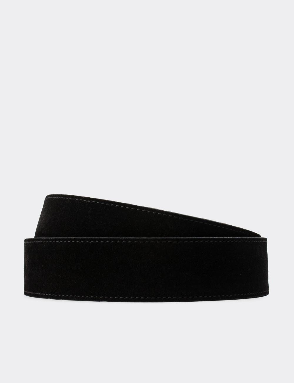 Suede Leather Black Men's Belt - K0410MSYHW01