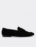 Black Suede Leather Loafers