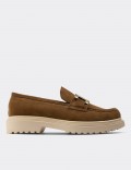 Sandstone Suede Leather Loafers