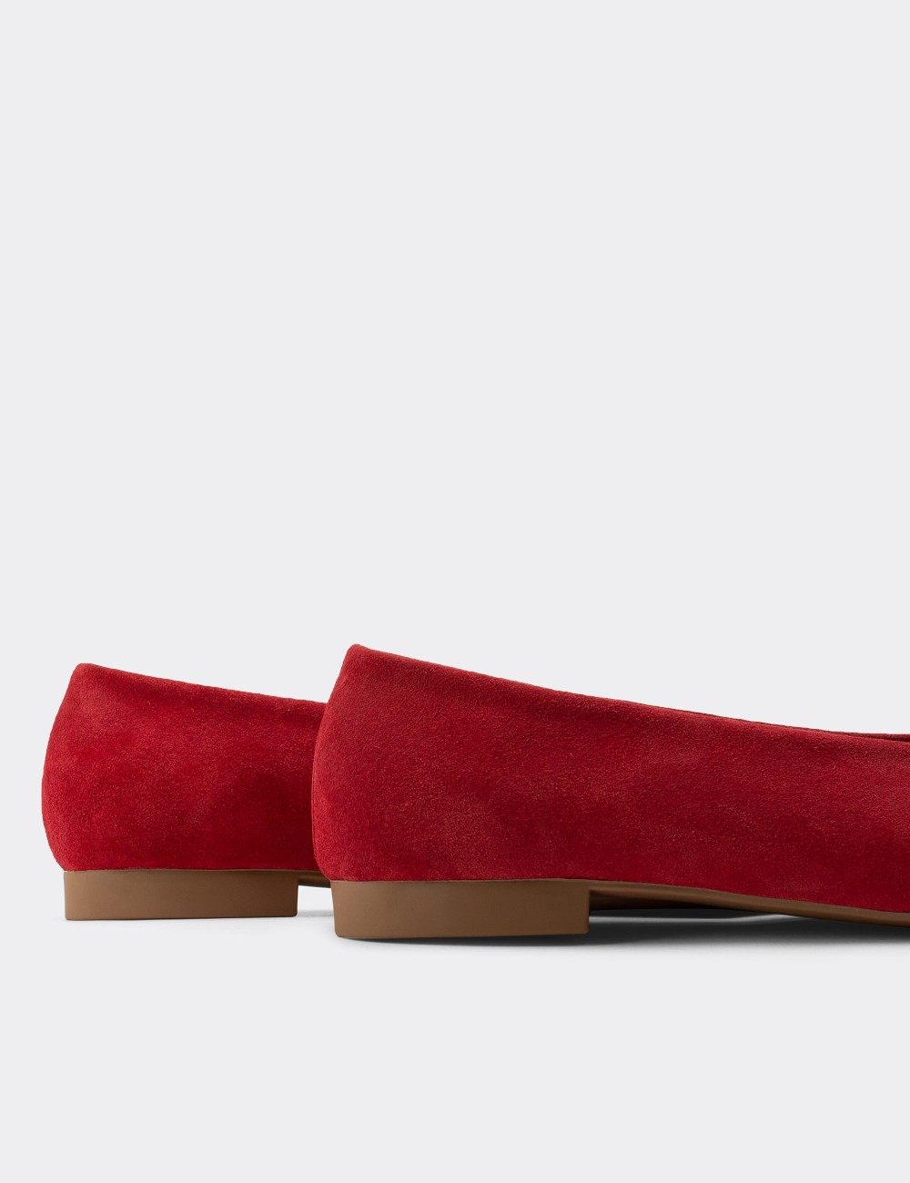 Red Suede Leather Loafers - 01896ZKRMC01