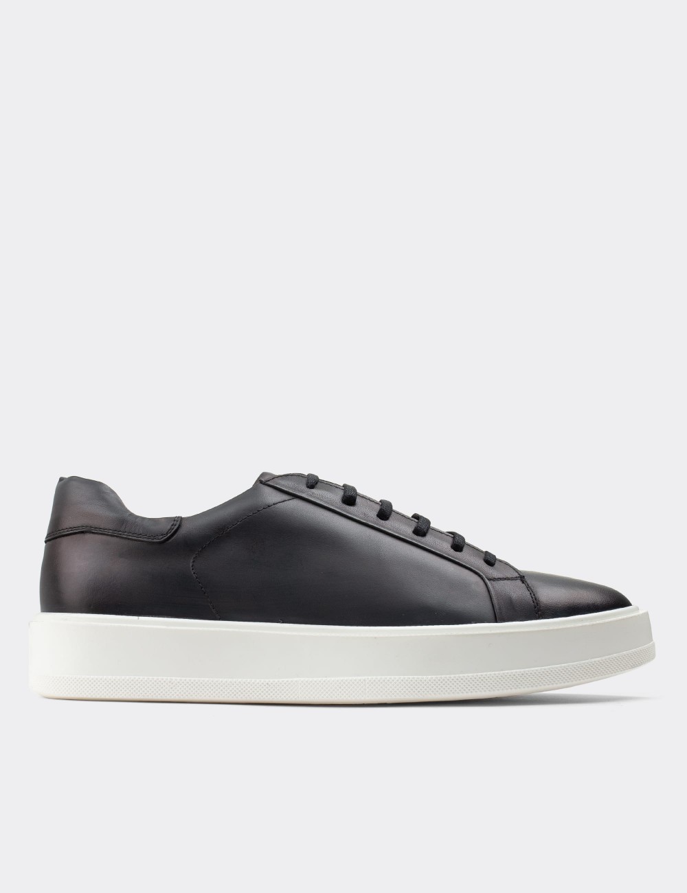 Gray  Leather Sneakers - 01829MGRIP02