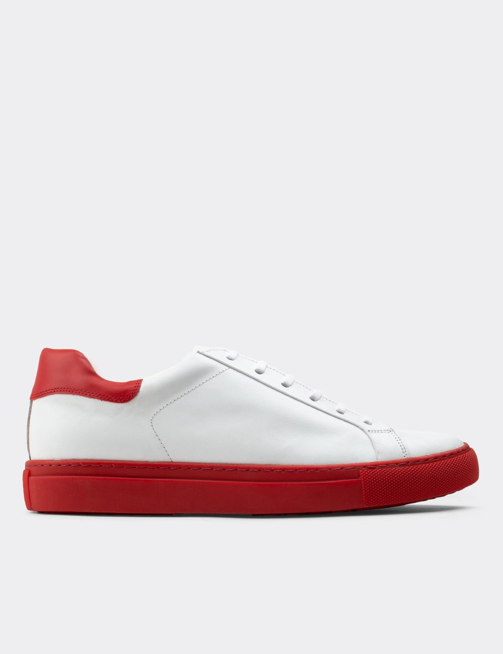 White  Leather Sneakers - 01829MBYZC09