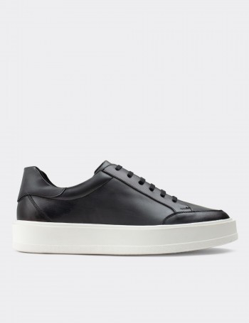 Gray  Leather Sneakers - 01882MGRIP01