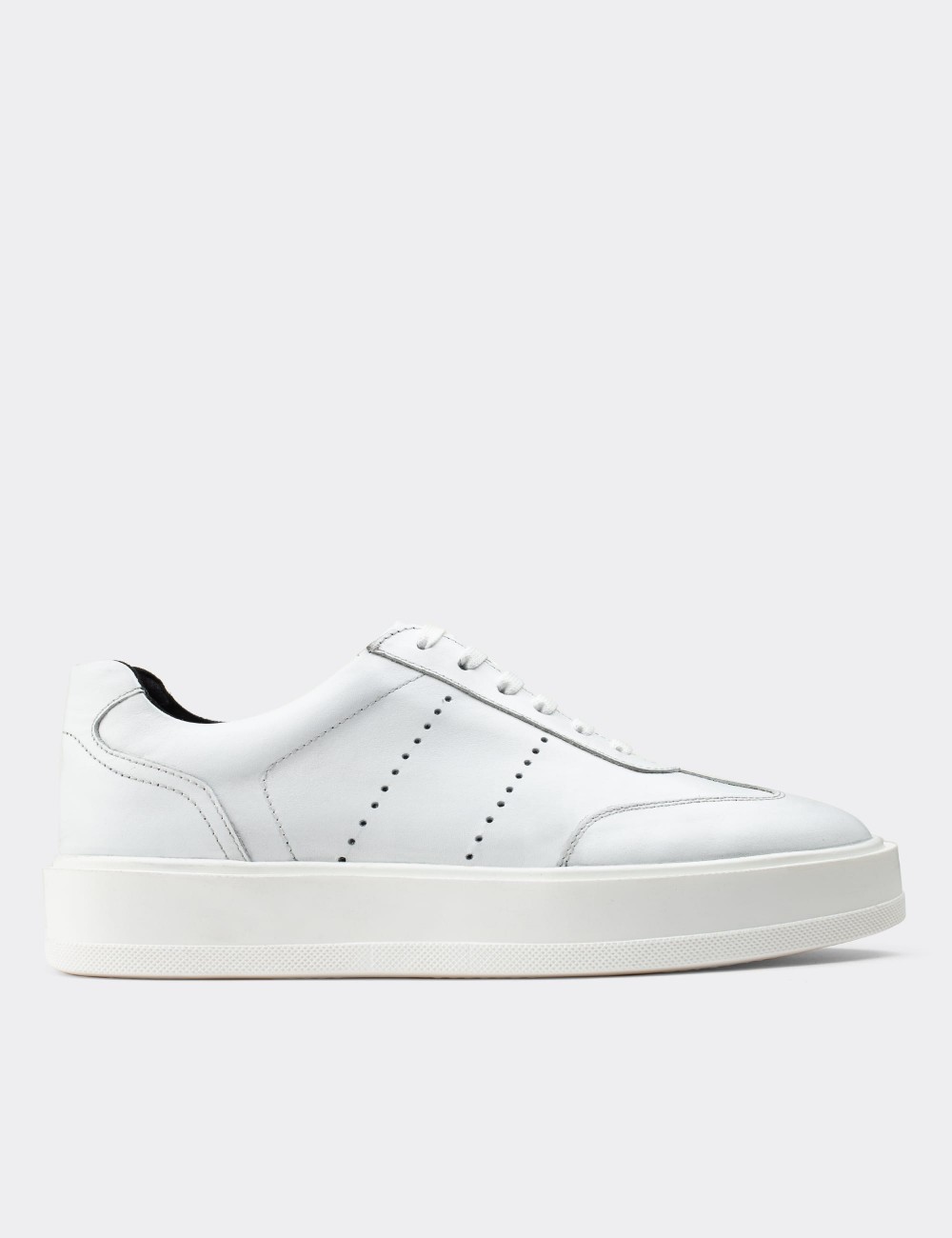 White  Leather Sneakers - 01881MBYZP01