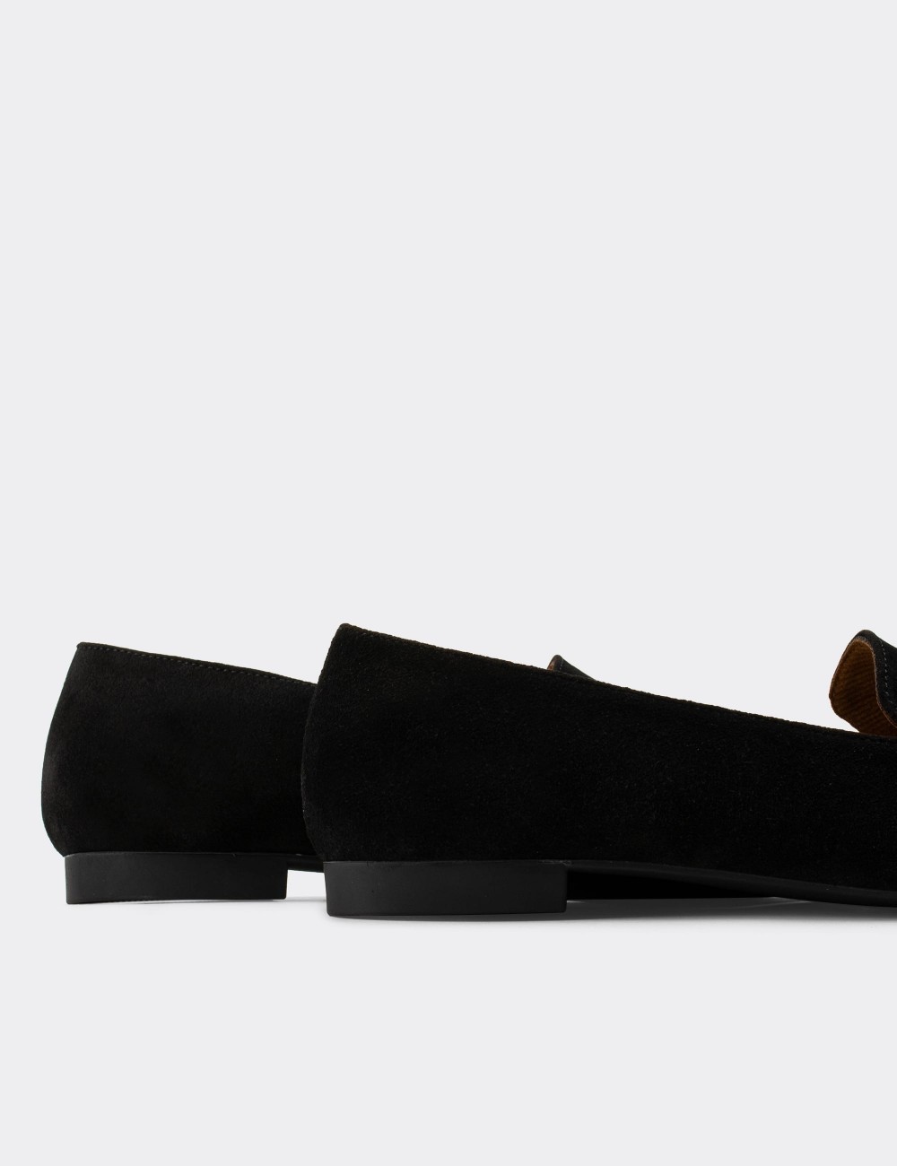 Black Suede Leather Loafers - 01899ZSYHC01