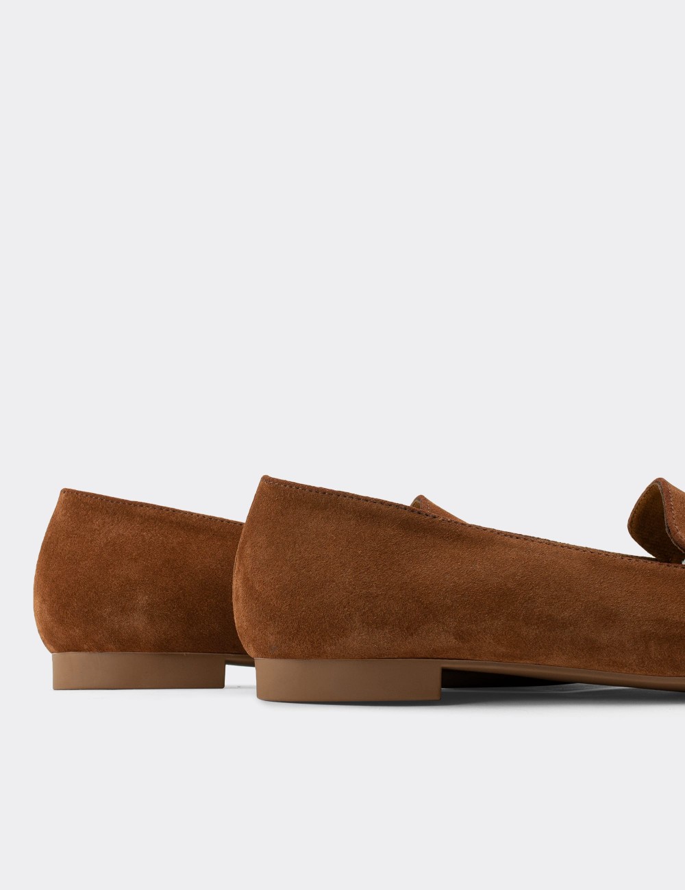 Tan Suede Leather Loafers - 01899ZTBAC01