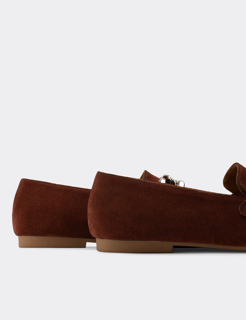 Brown Suede Leather Loafers - 01915ZKHVC01