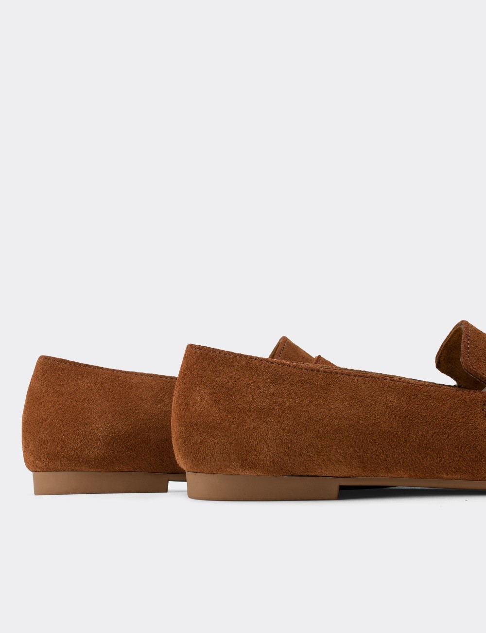 Tan Suede Leather Loafers - 01914ZTBAC01