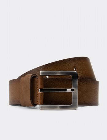  Leather Tan Men's Belt - K0412MTBAW01