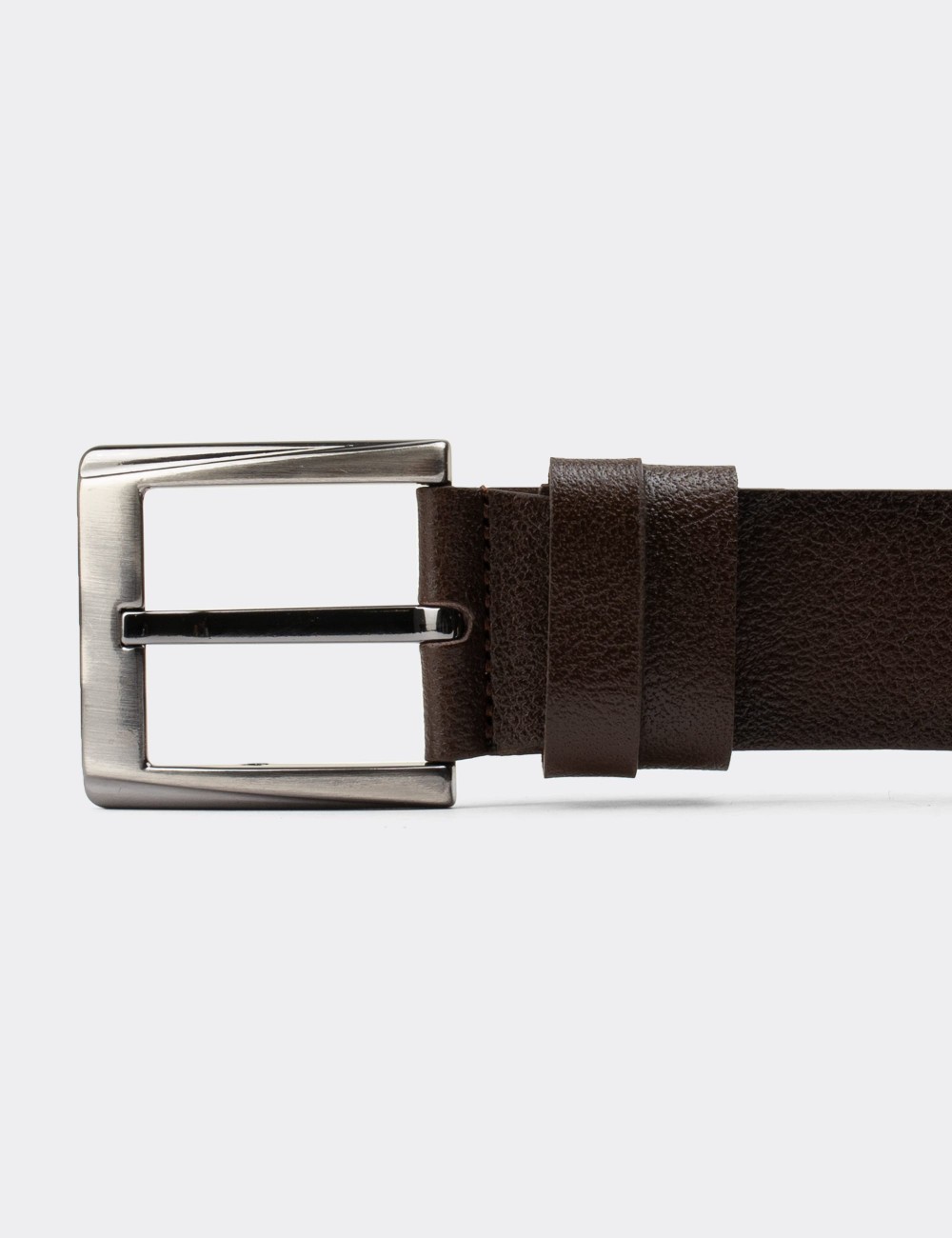  Leather Brown Men's Belt - K0412MKHVW01