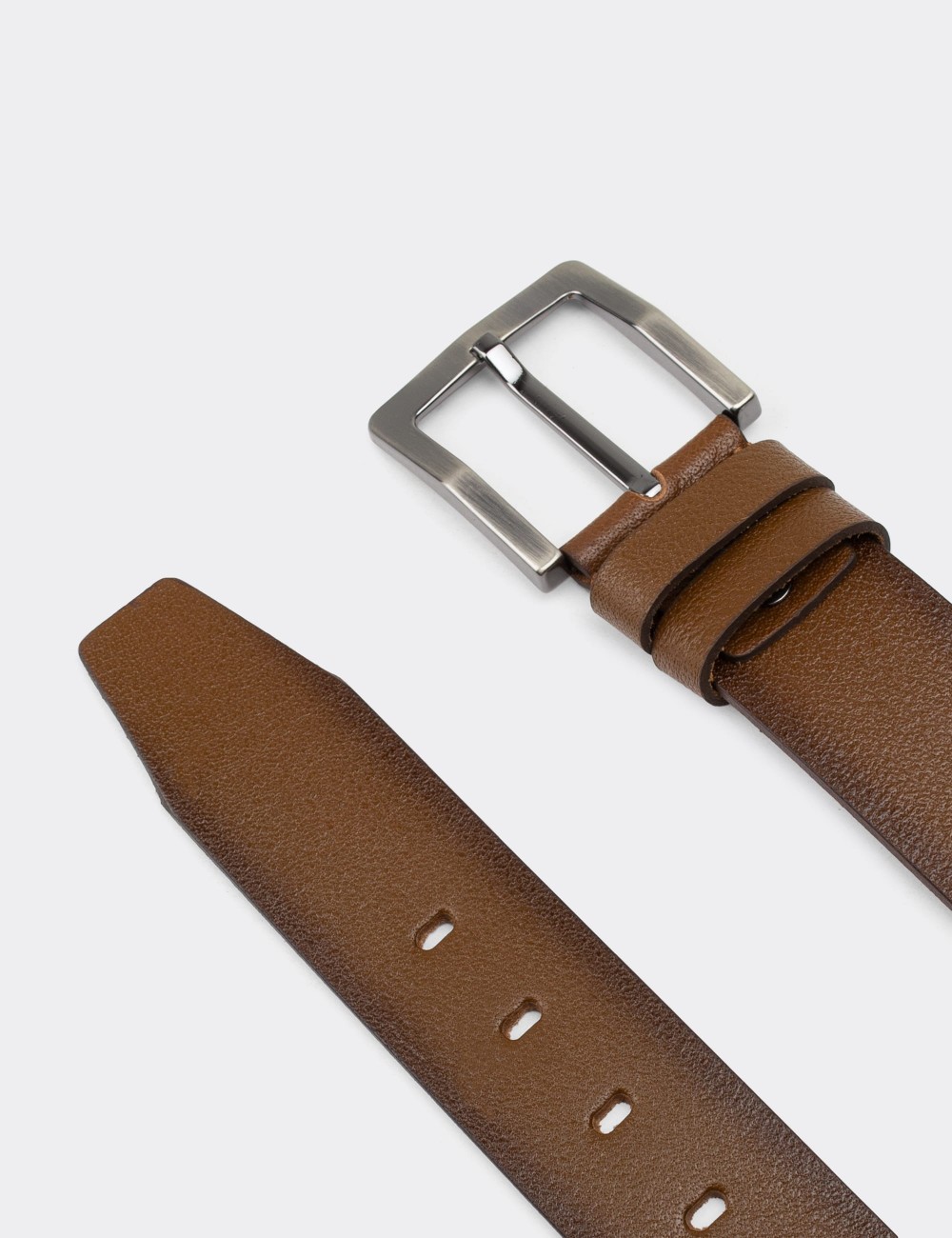  Leather Tan Men's Belt - K0412MTBAW01