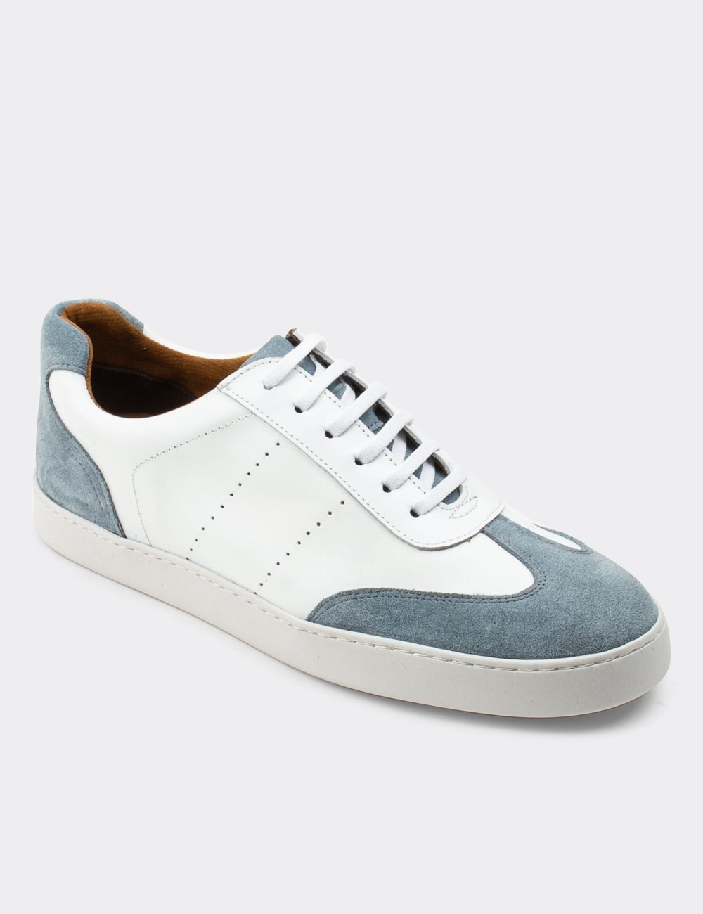 White  Leather Sneakers - 01881MBYZC01