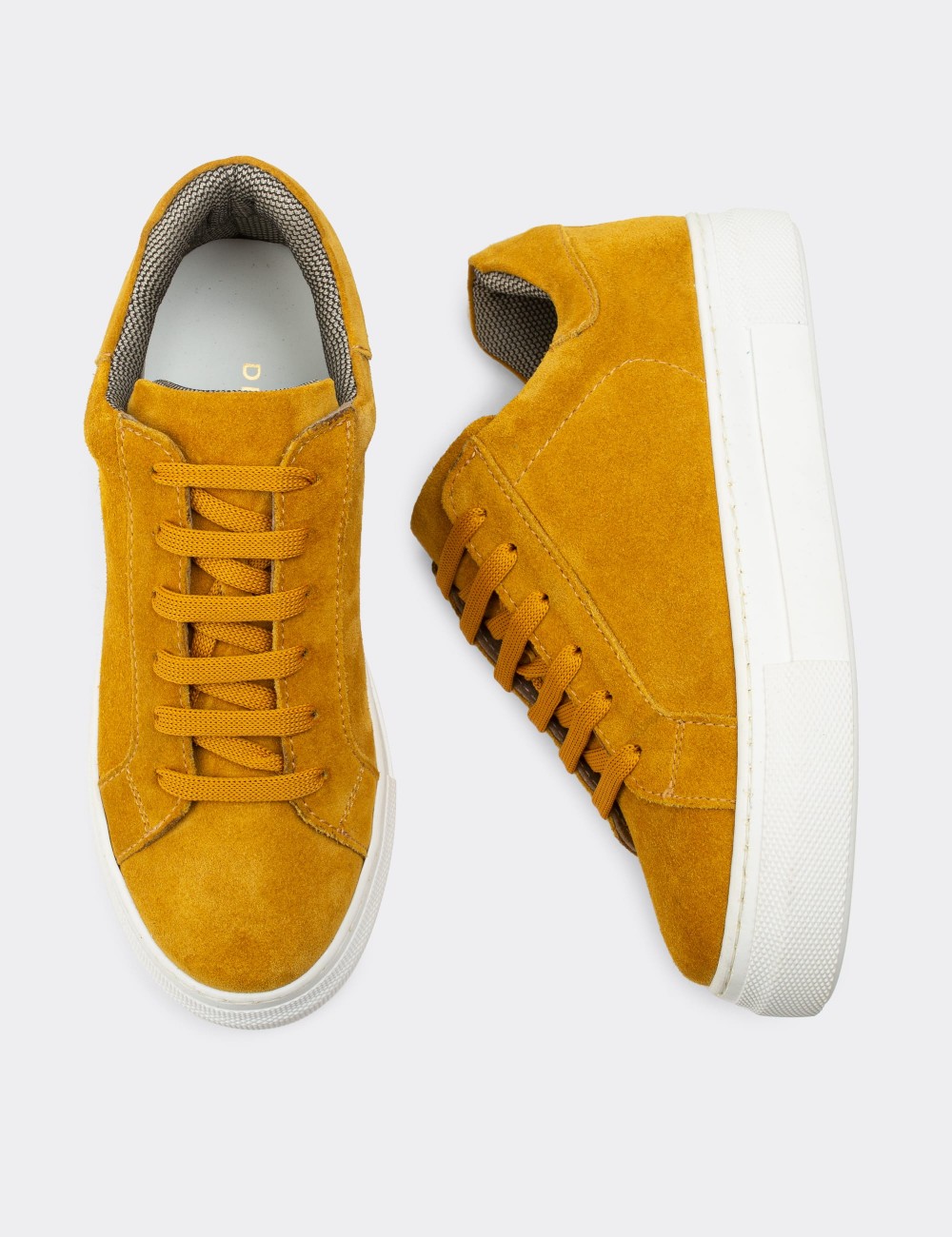 Yellow Suede Leather Sneakers - Z1681ZSRIC02