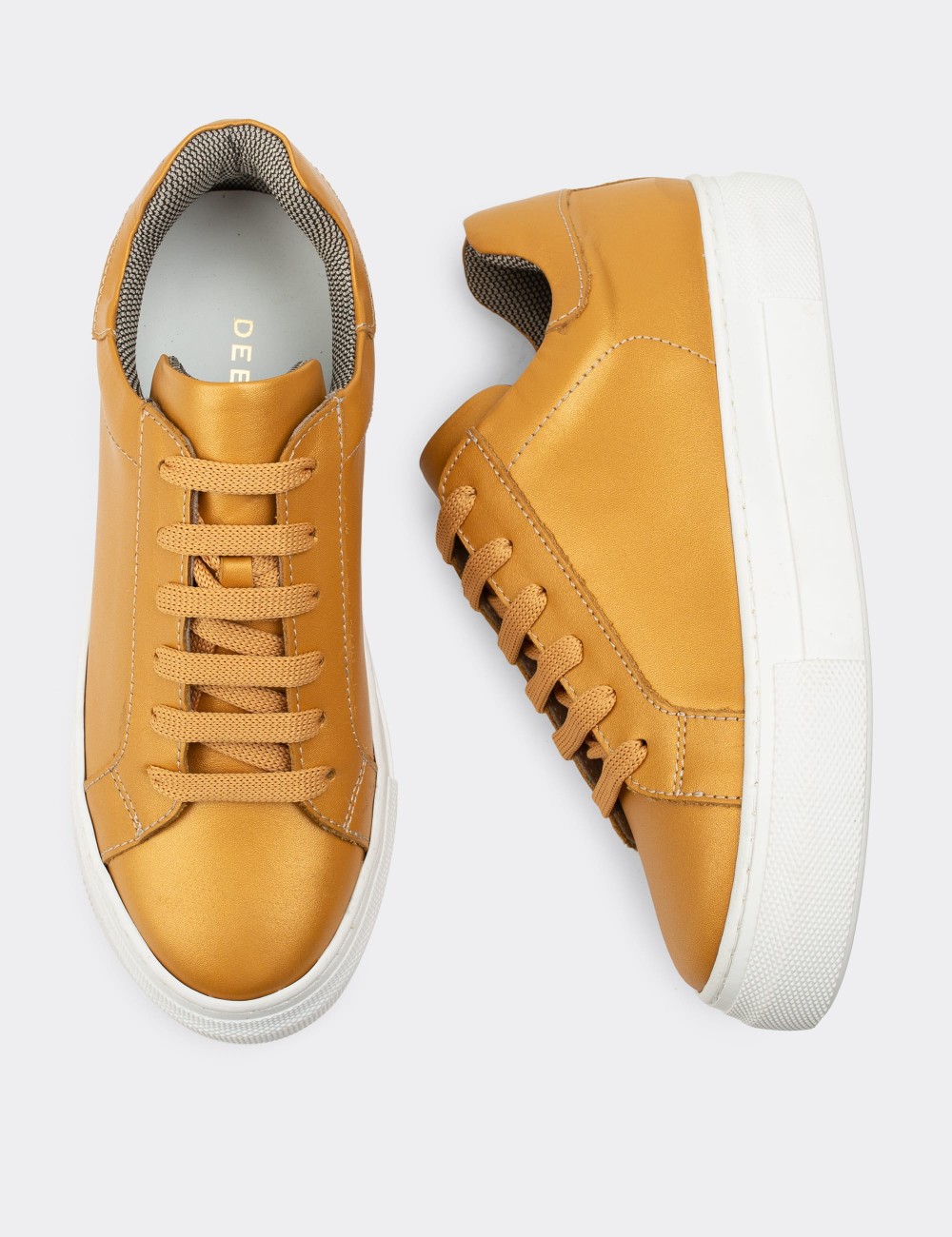 Yellow  Leather Sneakers - Z1681ZSRIC01
