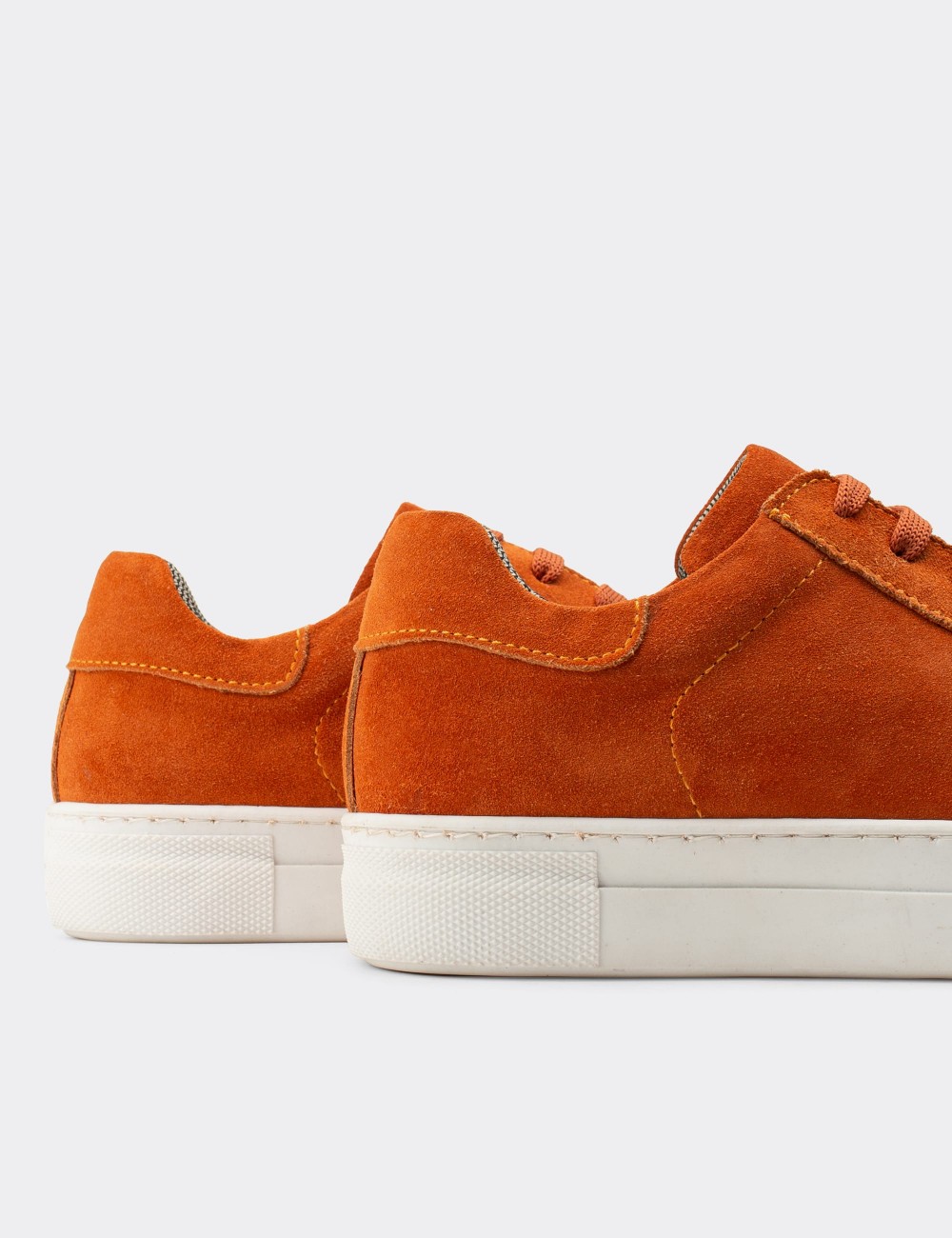 Orange Suede Leather Sneakers - Z1681ZTRCC01
