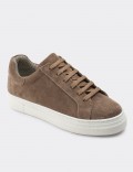 Sandstone Suede Leather Sneakers