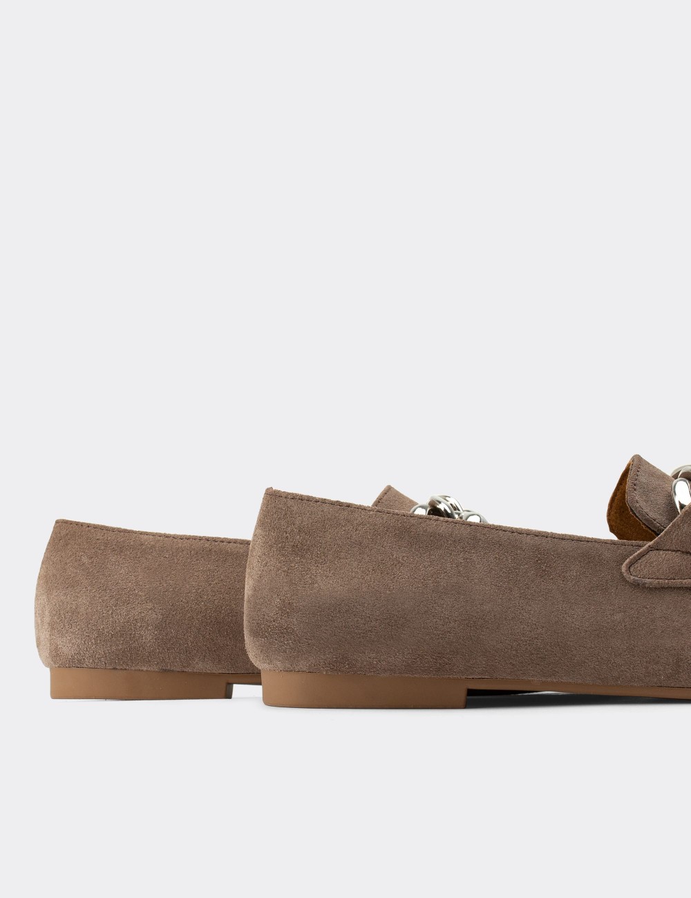 Sandstone Suede Leather Loafers - 01915ZVZNC01
